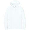 CornerStone Men's White Workwear Pro Long Sleeve Hooded Tee