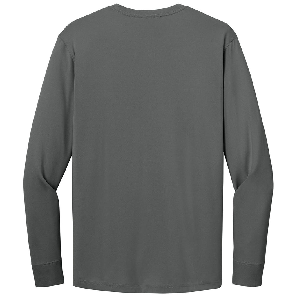 CornerStone Men's Metal Grey Workwear Pro Long Sleeve Pocket Tee