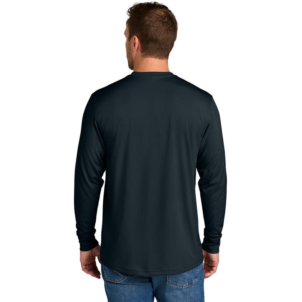CornerStone Men's Navy Workwear Pro Long Sleeve Pocket Tee