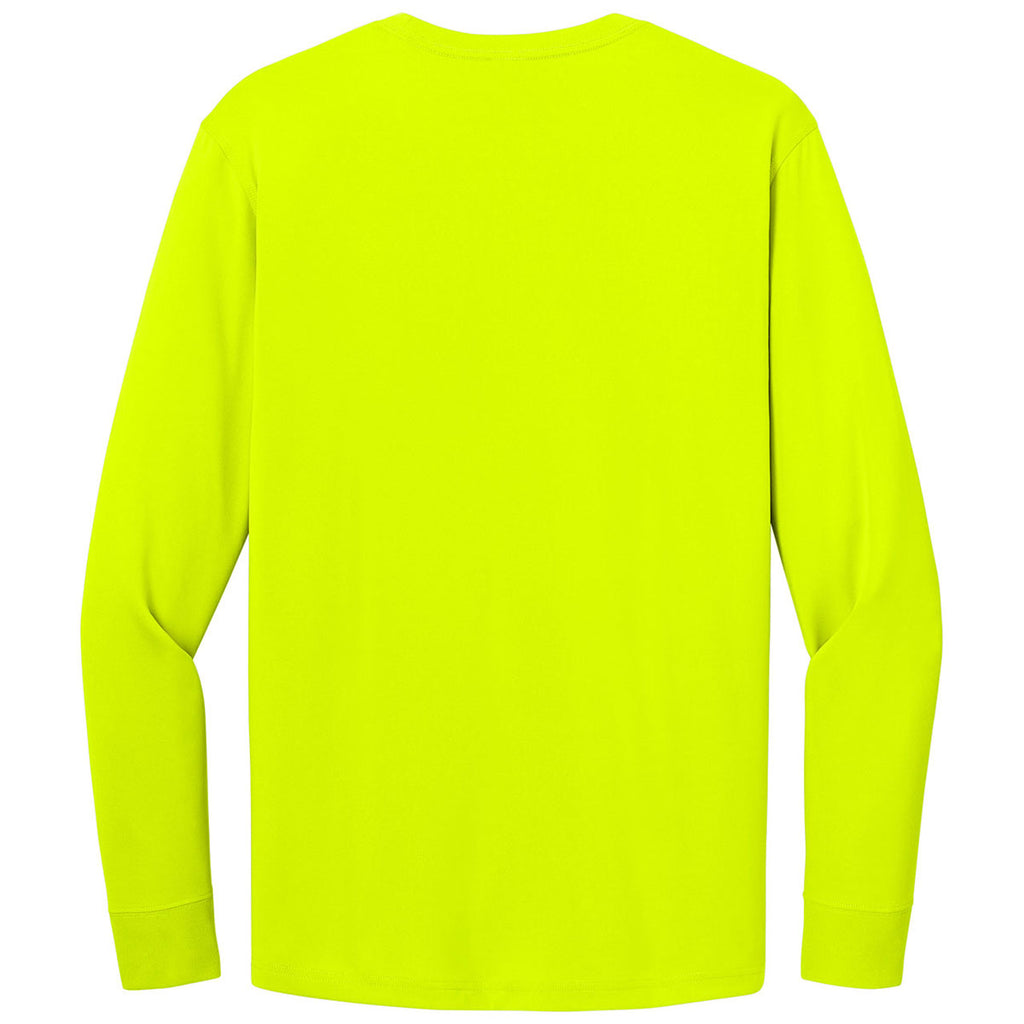 CornerStone Men's Safety Yellow Workwear Pro Long Sleeve Pocket Tee