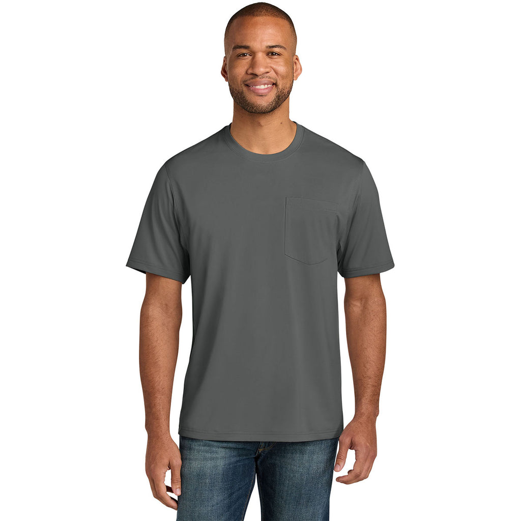 CornerStone Men's Metal Grey Workwear Pro Short Sleeve Pocket Tee