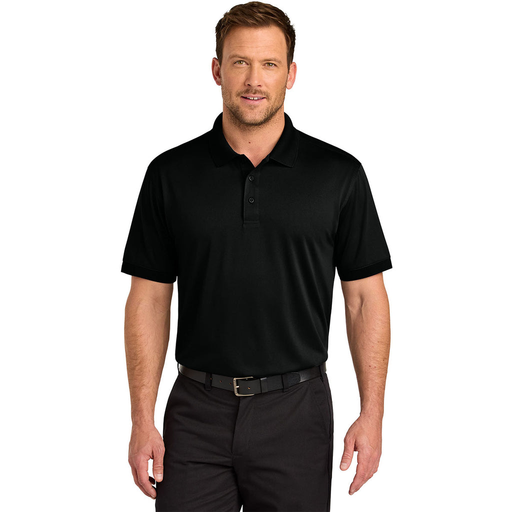CornerStone Men's Black Workwear Pro Polo