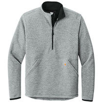 Carhartt Men's Heather Grey Textured 1/2-Zip Fleece Jacket