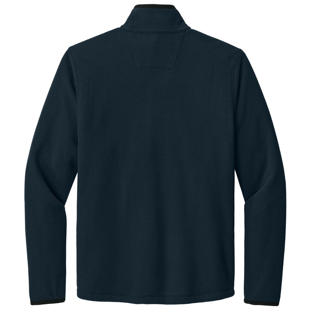 Carhartt Men's Navy Textured 1/2-Zip Fleece Jacket