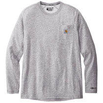 Carhartt Men's Heather Grey Force Long Sleeve Pocket T-Shirt