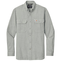 Carhartt Men's Check Steel Malt Rugged Flex Plaid Long Sleeve Shirt