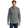 Carhartt Men's Plaid Steel Navy Rugged Flex Plaid Long Sleeve Shirt