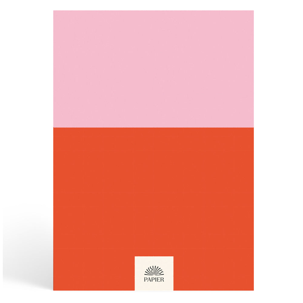 Papier Pink/Red Colorblock Lined Notebook