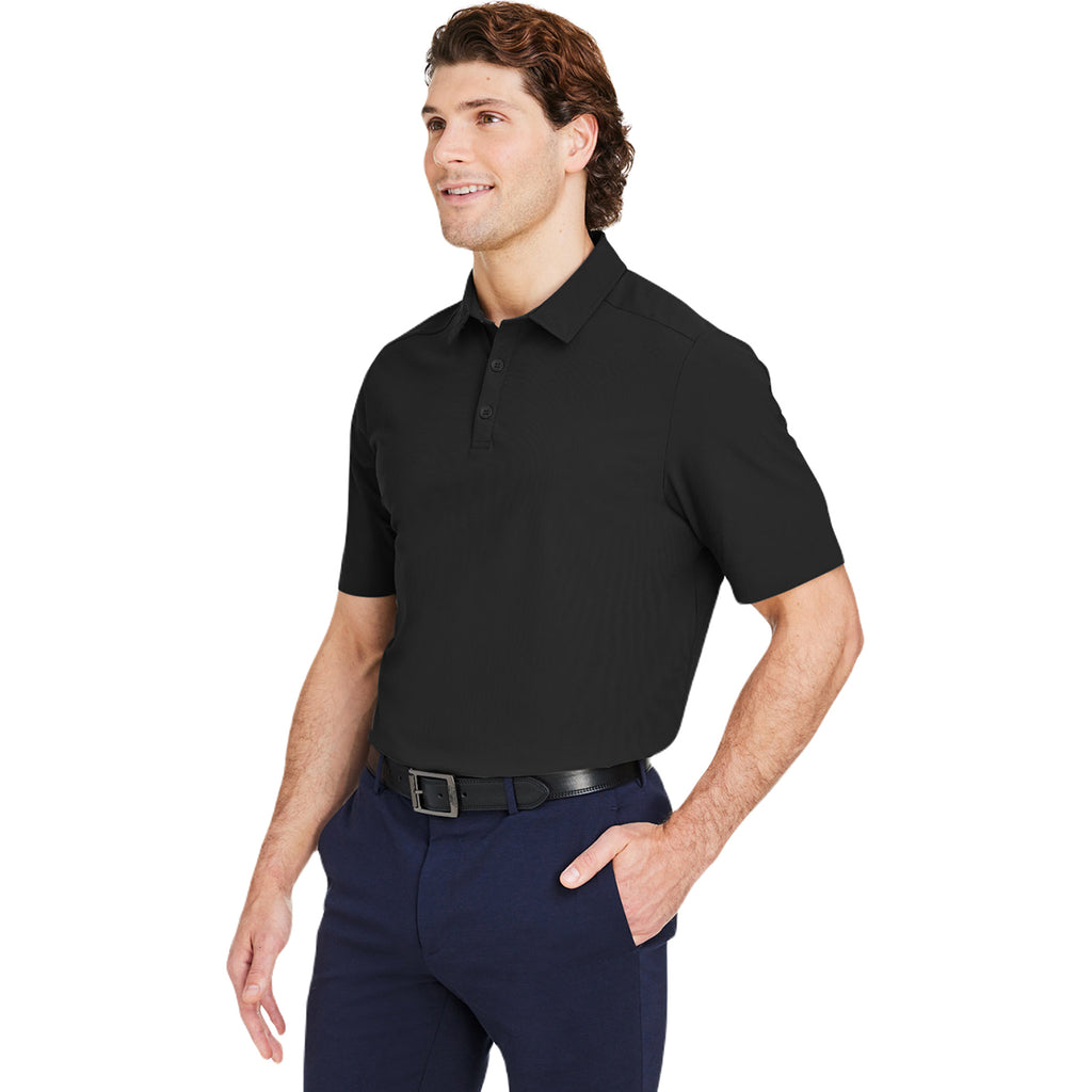 Devon & Jones Men's Black CrownLux Performance Windsor Welded Polo