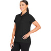 Devon & Jones Women's Black CrownLux Performance Windsor Welded Polo