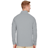 Devon & Jones Men's Black CrownLux Performance Clubhouse Micro-Stripe Quarter-Zip Pullover