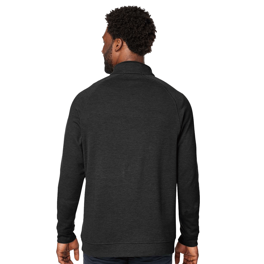 Devon & Jones Men's Black Melange New Classics Charleston Quarter-Zip Pullover