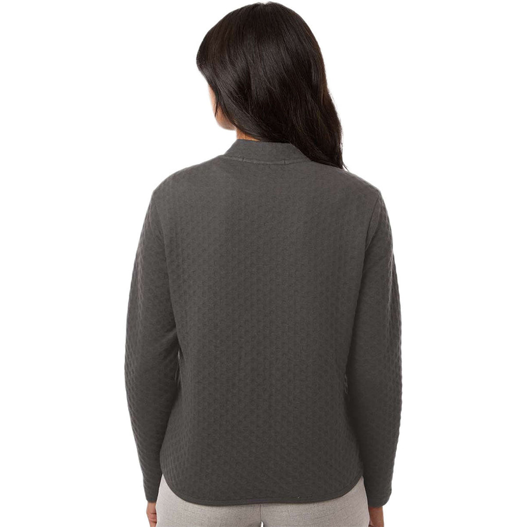 Devon & Jones Women's Graphite Berkeley Textured Full-Zip Jacket