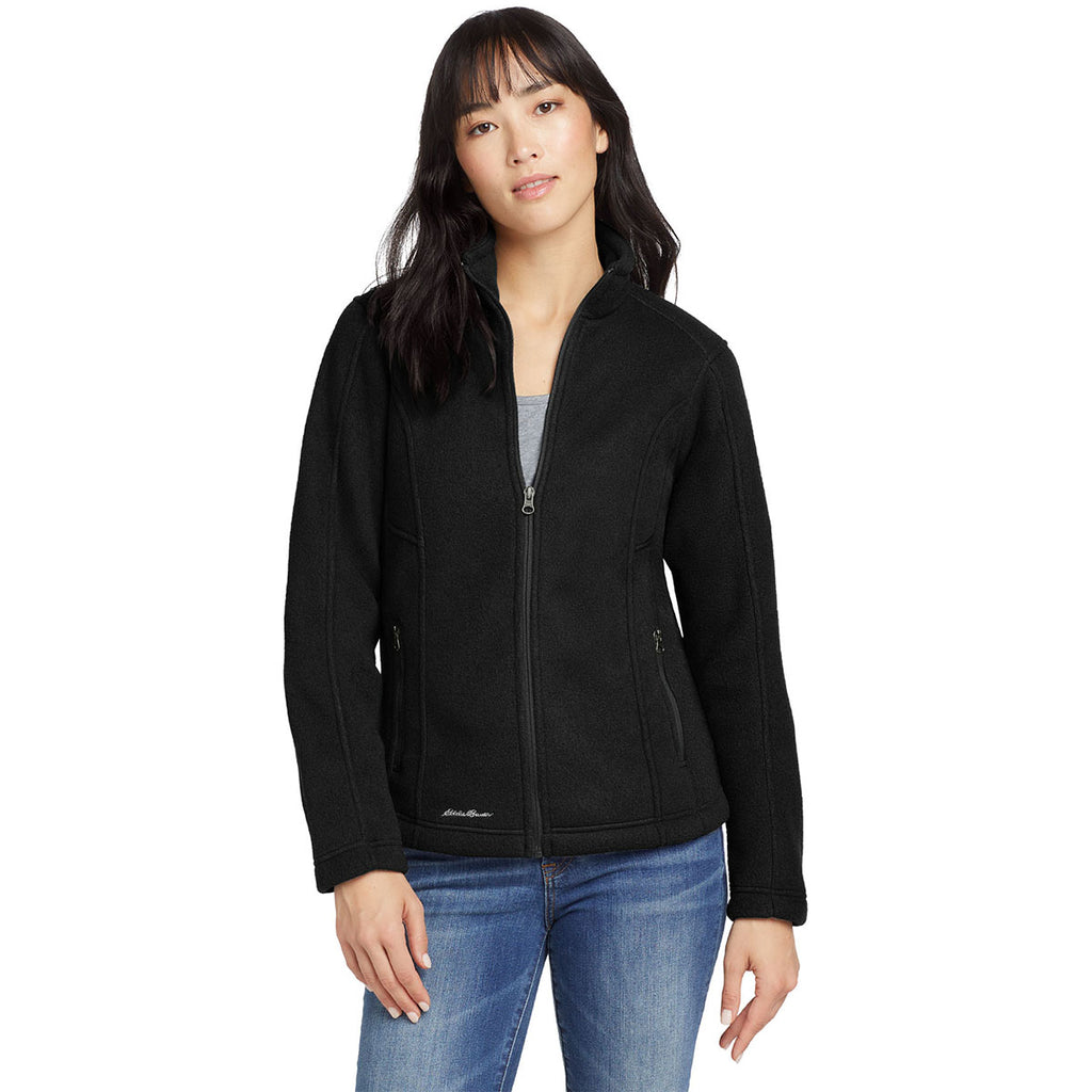 Eddie Bauer Women's Black Full-Zip Fleece Jacket