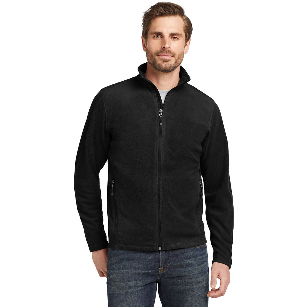 Eddie Bauer Men's Black Full-Zip Microfleece Jacket