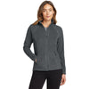 Eddie Bauer Women's Grey Steel Full-Zip Microfleece Jacket