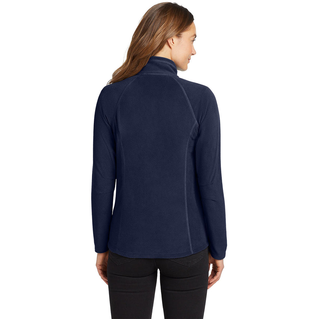 Eddie Bauer Women's Navy Full-Zip Microfleece Jacket