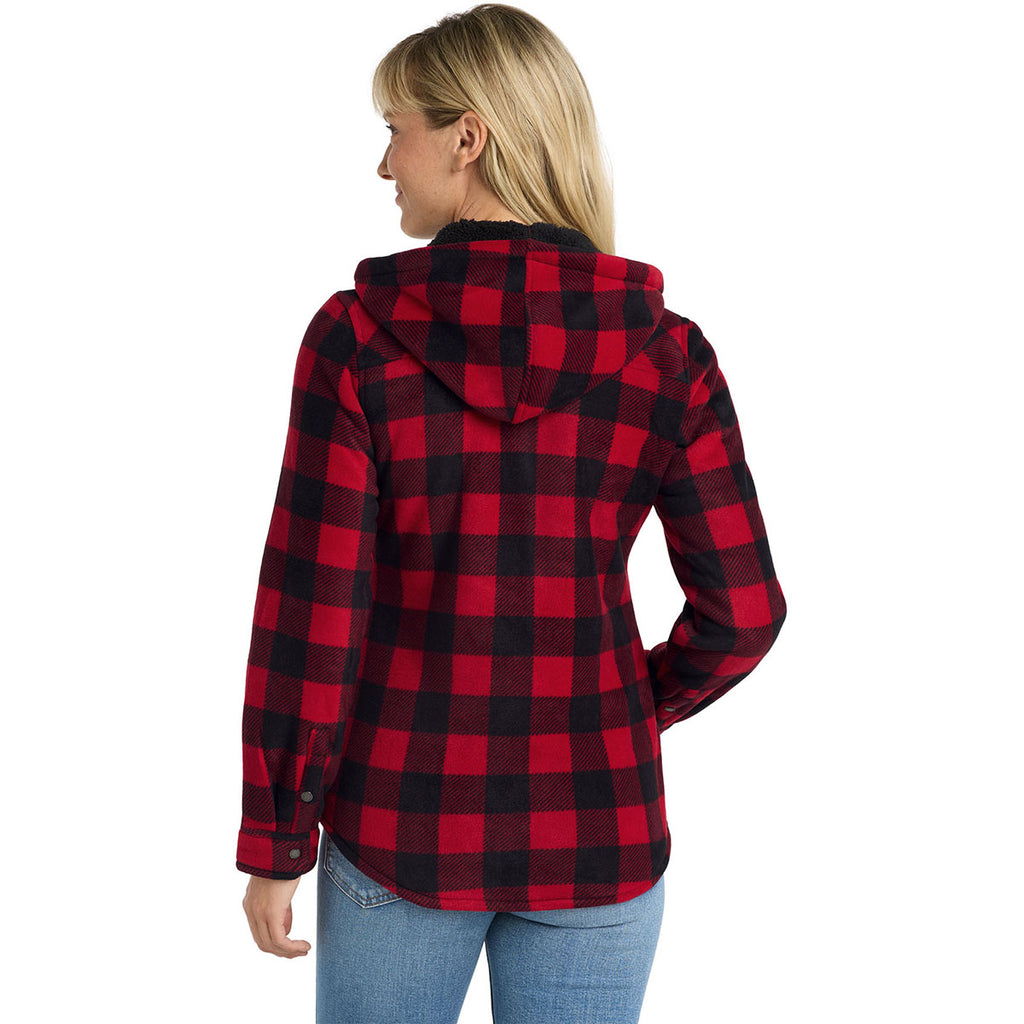 Eddie Bauer Women's Radish/Black Woodland Shirt Jac