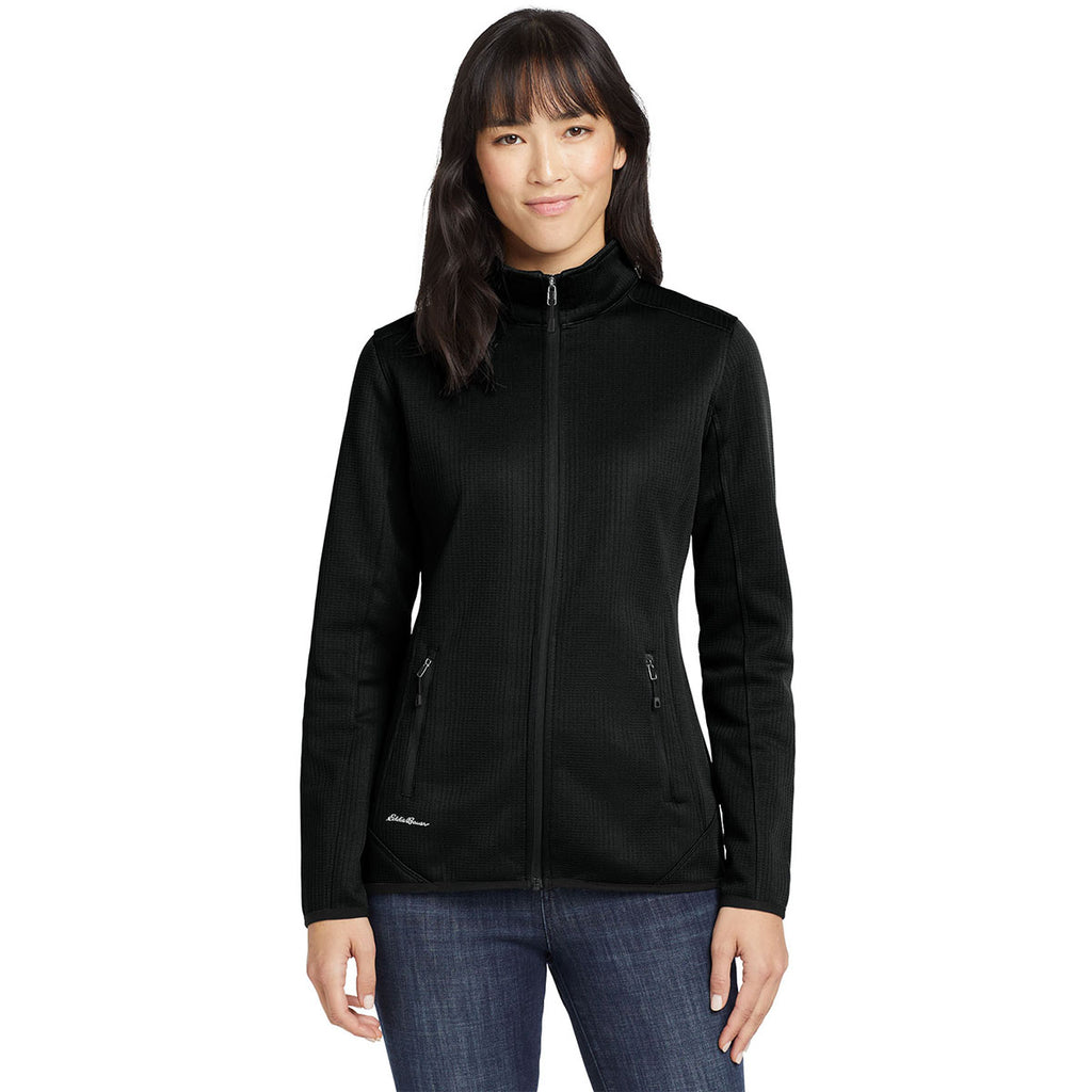 Eddie Bauer Women's Black Dash Full-Zip Fleece Jacket