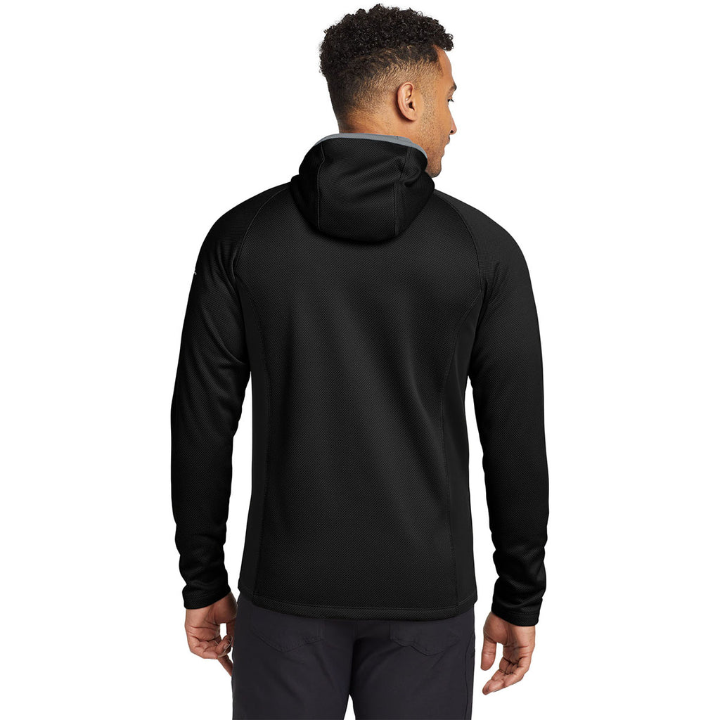 Eddie Bauer Men's Black Sport Hooded Full-Zip Fleece Jacket