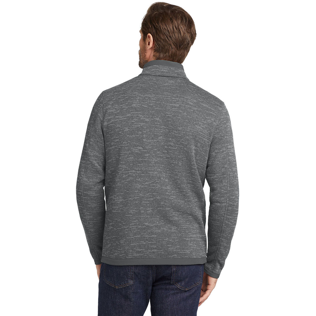 Eddie Bauer Men's Dark Grey Heather Sweater Fleece Full Zip