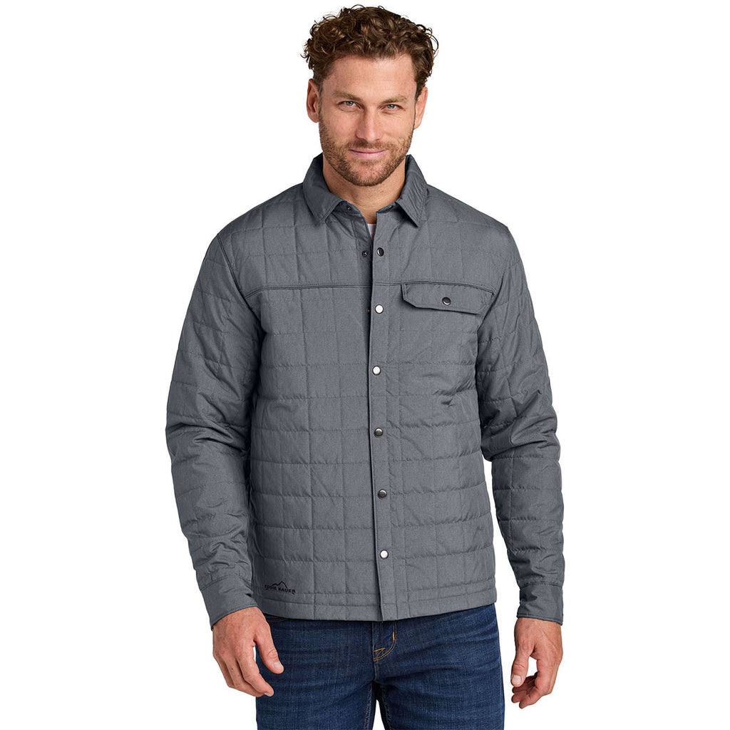 Eddie Bauer Men's Charcoal Grey Heather Shirt Jacket