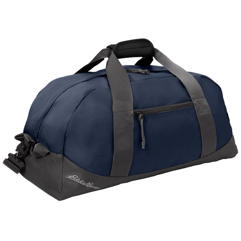 Eddie Bauer Coast Blue/Grey Steel Medium Ripstop Duffel