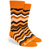 Pop Promos Orange & Black Chevron Dress Socks