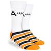 Pop Promos Orange & Black Half Chevron Dress Socks