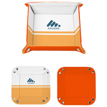 Pop Promos Light Orange/White with Orange Exterior Vegan Leather Valet Tray