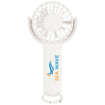 Logomark White Gale Rechargeable Hand Fan
