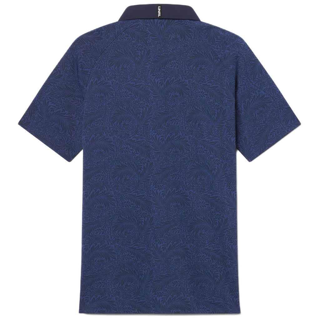 UNRL Men's Midnight Navy Flora Polo