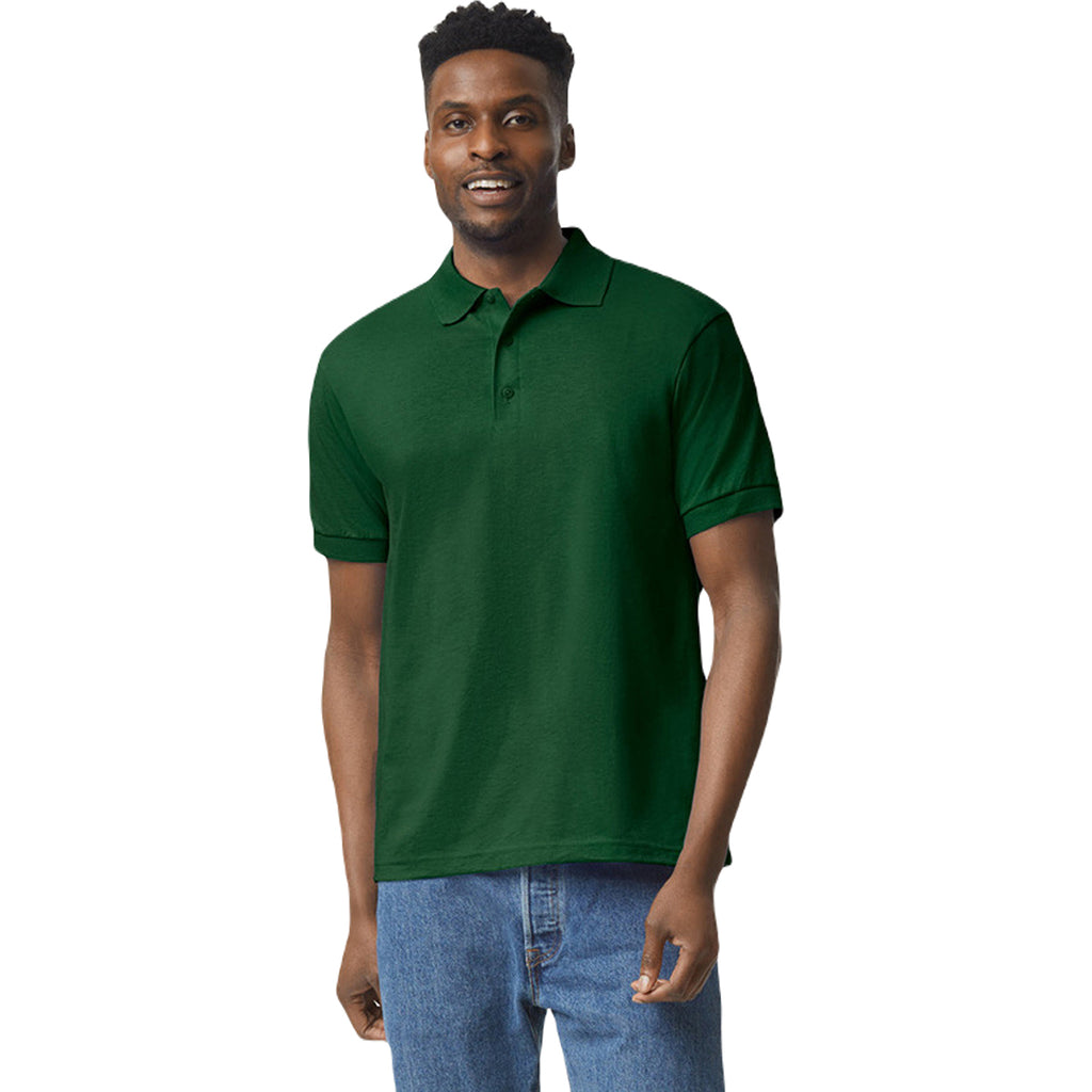 Gildan Men's Forest Green 6 oz. 50/50 Jersey Polo