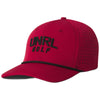UNRL Carmine Red Golf Primary Snapback - Mid-Pro