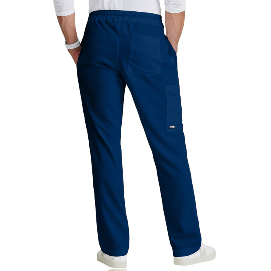 Barco Greys Anatomy Men's Indigo Elastic Waistband With Contrast Drawcord Evan Scrub Pant