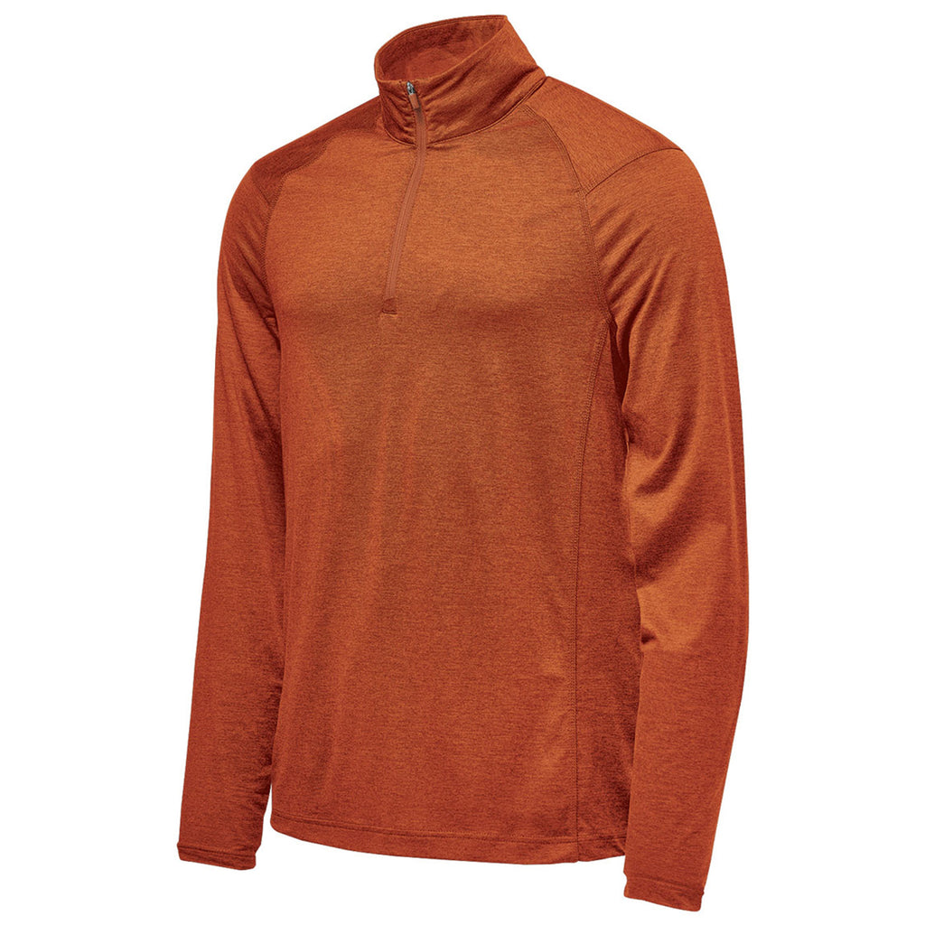 Stormtech Men's Rust Heather Milano Quarter Zip Pullover