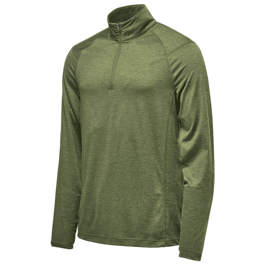 Stormtech Men's Sage Green Heather Milano Quarter Zip Pullover