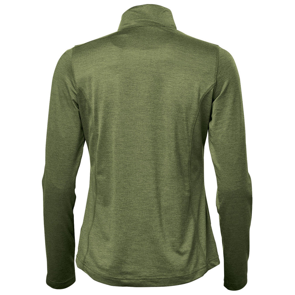 Stormtech Women's Sage Green Heather Milano Quarter Zip Pullover