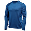 Stormtech Men's Classic Blue Heather Milano Crew Neck Long Sleeve