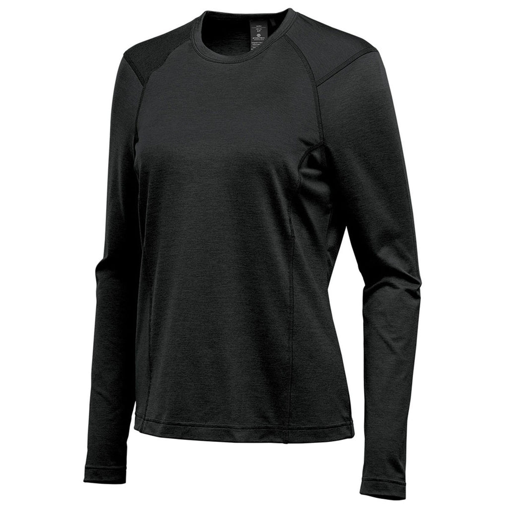 Stormtech Women's Black Milano Crew Neck Long Sleeve