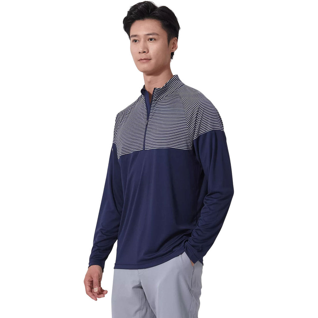 Levelwear Men's Navy Classic Stripes Pullover
