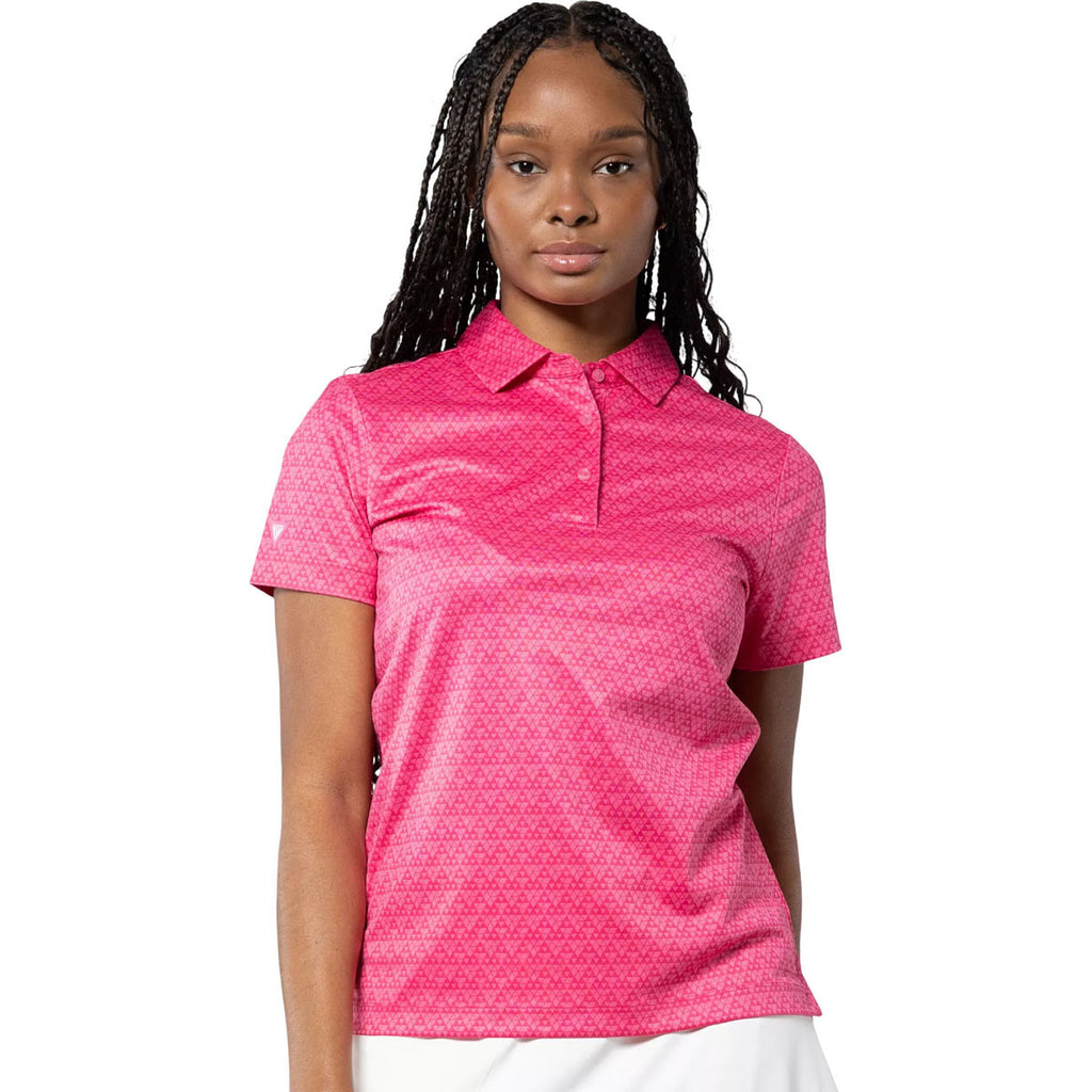 Levelwear Women's Deep Pink System Polo
