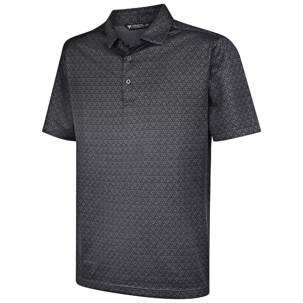 Levelwear Men's Charcoal System Polo