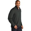 Port Authority Men's Charcoal Microterry 1/4-Zip Pullover