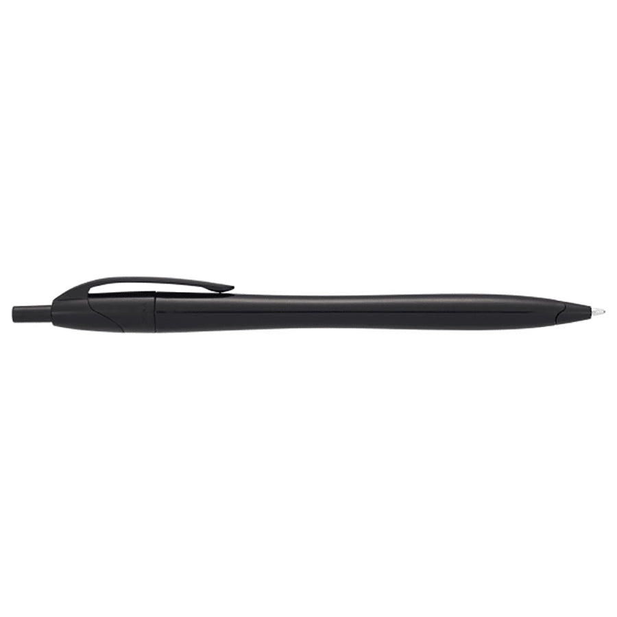 Bullet Solid Black Cougar Retractable Ballpoint Pen