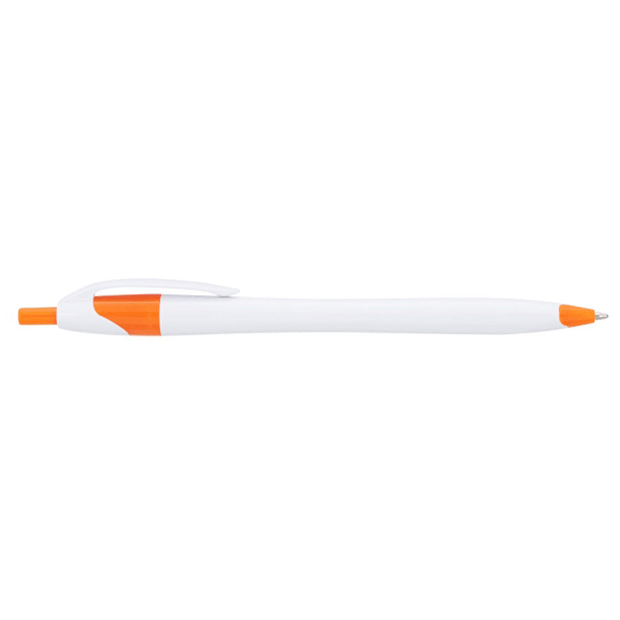 Bullet White w/Orange Trim Cougar Retractable Ballpoint Pen