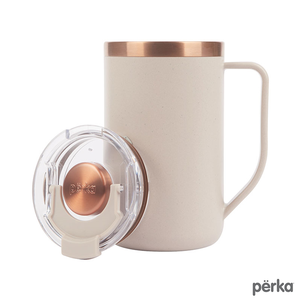 Perka Natural Guji 15 oz. Recycled Steel and Coffee Grounds Mug