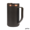 Perka Brown Guji 15 oz. Recycled Steel and Coffee Grounds Mug