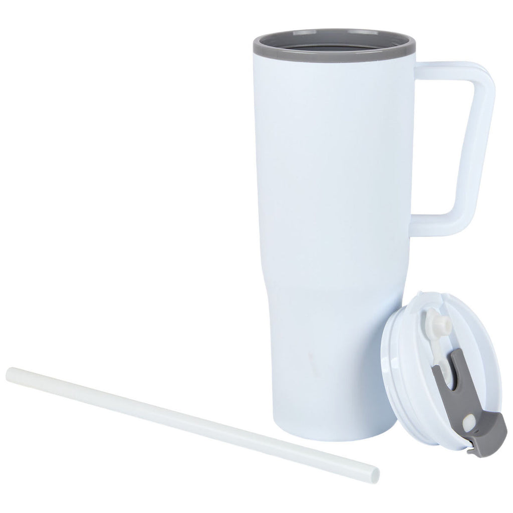 Logomark White Agnew 30 oz. Double Wall Polypropylene Mug
