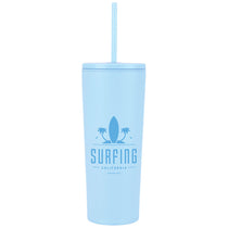 Logomark Light Blue Bayard 24 oz. Double Wall Steel/PP Liner Straw Tumbler